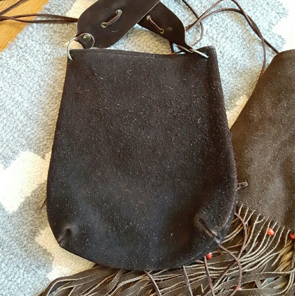 Vintage Leather Fringe Vest and Matching Purse - Picture 7 of 7